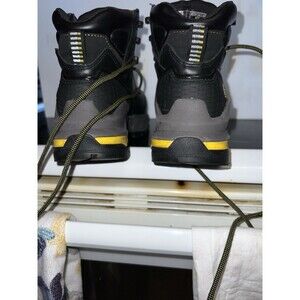 NEW ACE Work Boots Burren CT Black Leather Steel Toe Boots Men's 4.5 Women 6